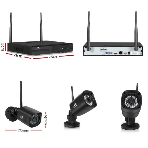 3MP 8CH NVR Wireless Security Cameras Set – 6, 1 TB