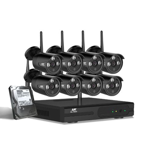 3MP 8CH Wireless Security Camera NVR Video – 8, 2 TB