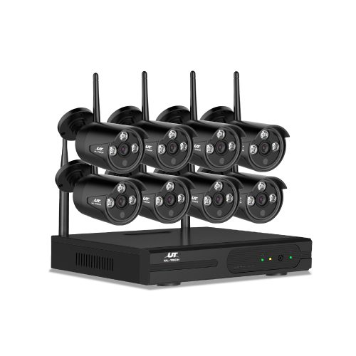 3MP 8CH Wireless Security Camera NVR Video – 8, Not Included