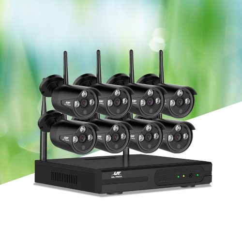 3MP 8CH Wireless Security Camera NVR Video – 8, Not Included