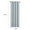 2x Blockout Curtains Panels 3 Layers Eyelet Room Darkening – 140 x 230 cm, Green