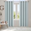 2x Blockout Curtains Panels 3 Layers Eyelet Room Darkening – 140 x 230 cm, Green