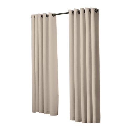2x Blockout Curtains Panels 3 Layers Eyelet Room Darkening – 180 x 230 cm, Beige