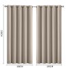 2x Blockout Curtains Panels 3 Layers Eyelet Room Darkening – 180 x 230 cm, Beige