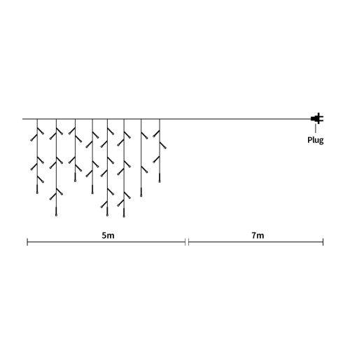 Curtain Fairy String Lights Wedding Outdoor Xmas Party Lights Cool White – 300 LED