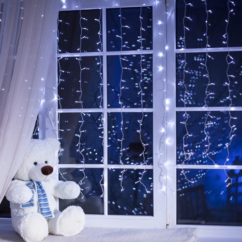 Curtain Fairy String Lights Wedding Outdoor Xmas Party Lights Cool White – 300 LED