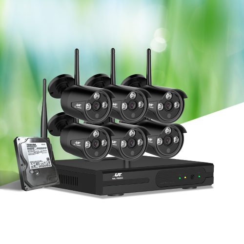 3MP 8CH Wireless Security Camera NVR Video – 8, Not Included