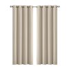 2x Blockout Curtains Panels 3 Layers Eyelet Room Darkening – 140 x 230 cm, Grey