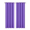2x Blockout Curtains Panels 3 Layers Eyelet Room Darkening – 140 x 230 cm, Grey