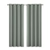 2x Blockout Curtains Panels 3 Layers Eyelet Room Darkening – 140 x 230 cm, Grey