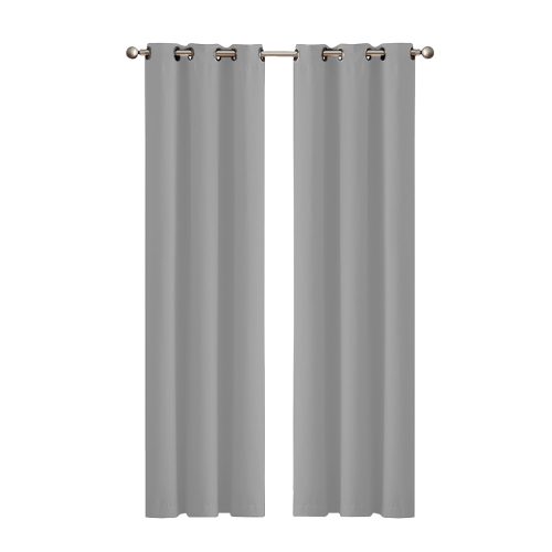 2x Blockout Curtains Panels 3 Layers Eyelet Room Darkening – 140 x 230 cm, Green