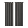 2x Blockout Curtains Panels 3 Layers Eyelet Room Darkening – 140 x 230 cm, Green