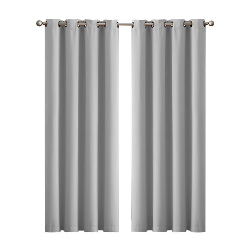 2x Blockout Curtains Panels 3 Layers Eyelet Room Darkening – 140 x 230 cm, Green