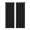 2x Blockout Curtains Panels 3 Layers Eyelet Room Darkening – 140 x 230 cm, Green